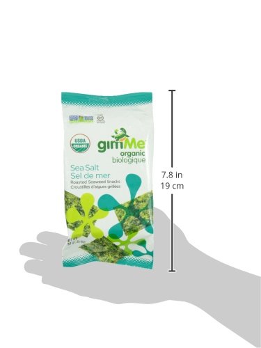 gimMe Organic Roasted Seaweed Sea Salt Favour Snacks 30g Multipack 6 x 5g