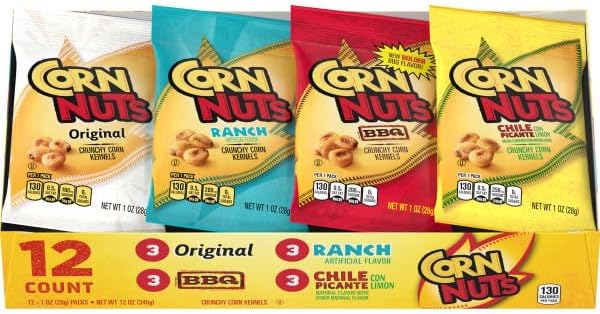 Corn Nuts Crunchy Corn Kernels Variety Pack - 12 Count / 1 Oz Bags by Cornnuts