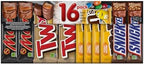 MARS, TWIX & M&M’S Peanut Assorted Chocolate Candy Bars Variety Pack, 16 Full Size Bars (840g) – Individually Wrapped Mixed Chocolate Favourites