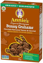 ANNIE'S Chocolate Graham Cookies Snacks, Organic, No Artificial Flavours, No Synthetic Colours, 213 Grams Package of Bunny Shaped Cookies, Chocolate
