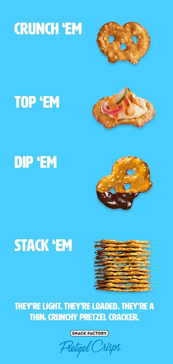 Snack Factory Pretzel Crisps - Milk Chocolate & Caramel Drizzlers 155 Grams