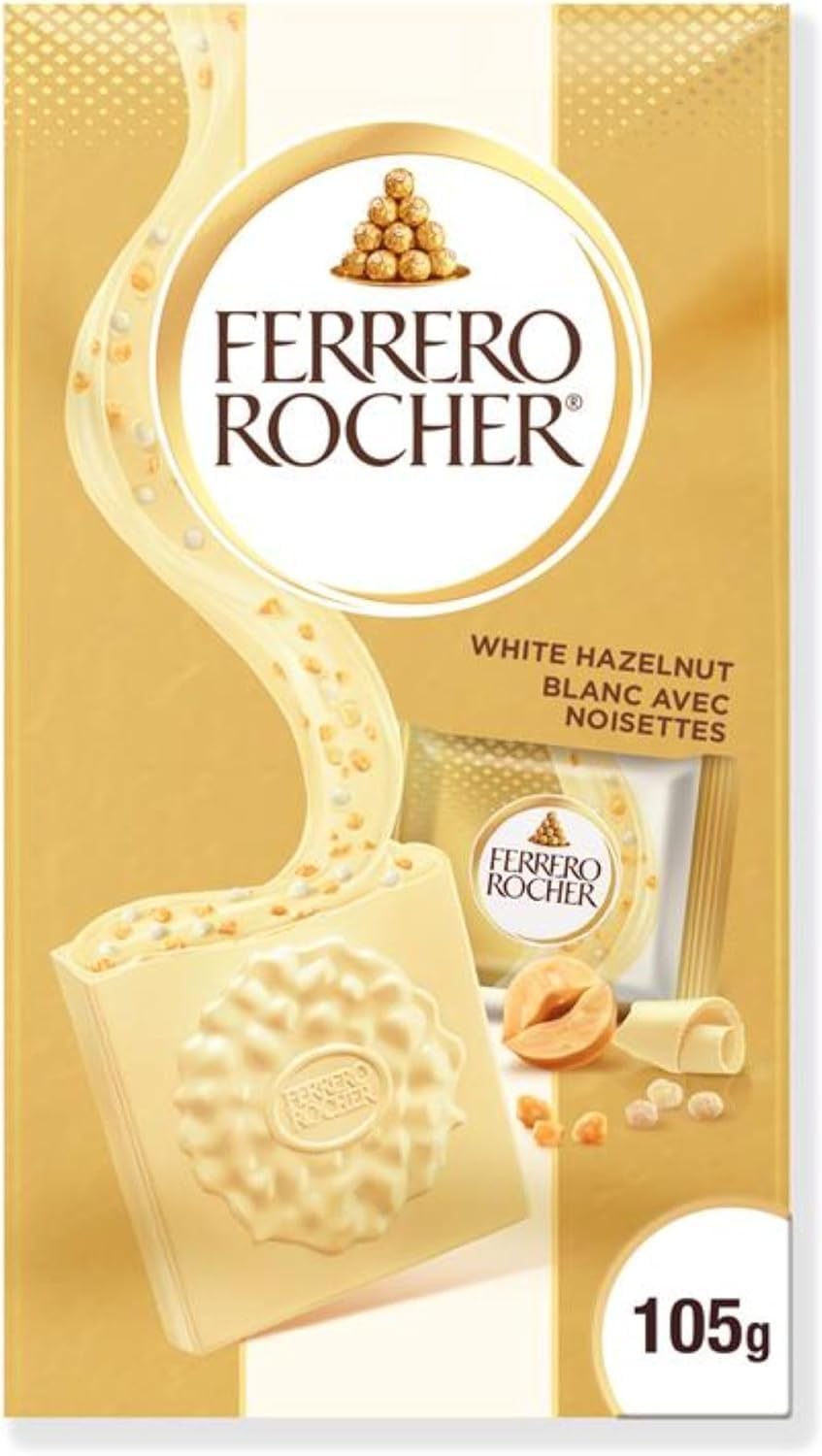 FERRERO ROCHER Assorted Hazelnut chocolate squares - 10-Piece Pack - 105 g