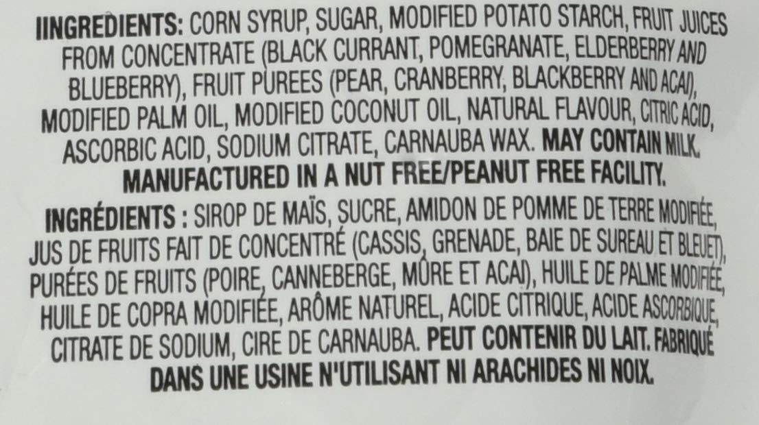 REALFRUIT Superfruits Gummy Candy - Made with Real Fruit, Vegan, Gluten & Peanut-Free Snack for Adults and Children, Proudly Canadian Company, Cranberry, Black Currant, Blueberry and Blackberry, 180g