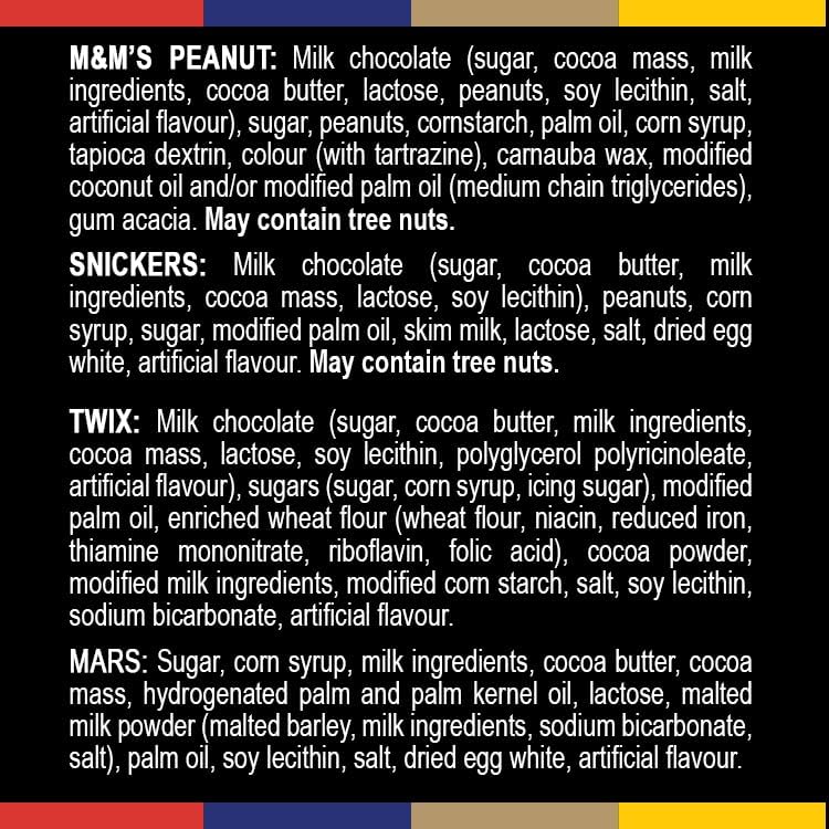 MARS, TWIX & M&M’S Peanut Assorted Chocolate Candy Bars Variety Pack, 16 Full Size Bars (840g) – Individually Wrapped Mixed Chocolate Favourites