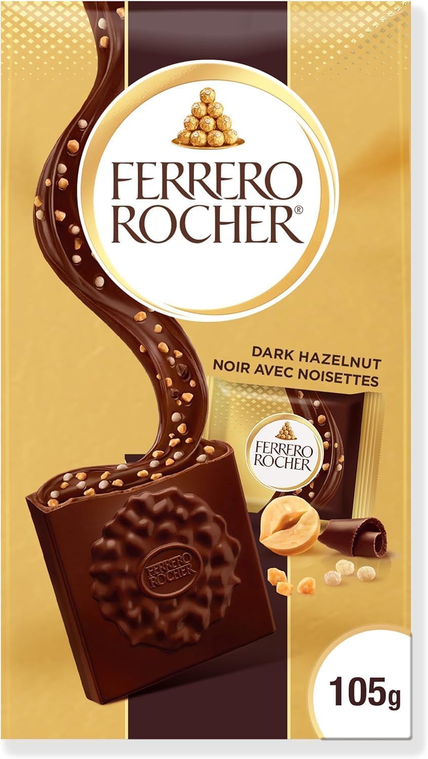 FERRERO ROCHER Assorted Hazelnut chocolate squares - 10-Piece Pack - 105 g