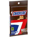 SNICKERS, Peanut Milk Chocolate Candy Bars, 4 Full Size Bars, 208g