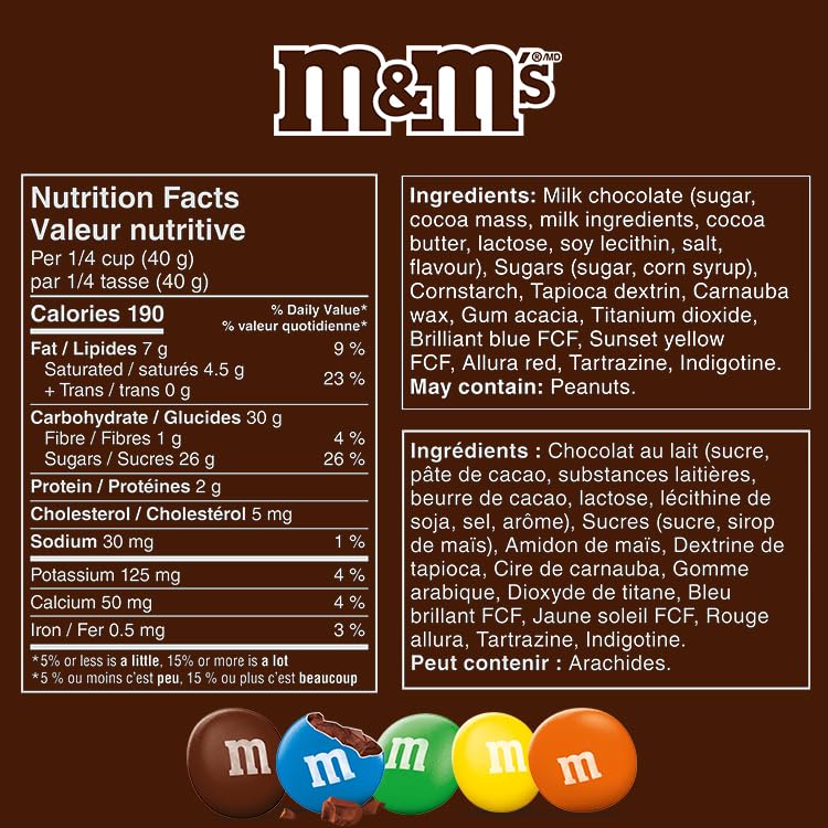 M&M’S Peanut Milk Chocolate Candy, Celebration Size Share Bag, 1kg – Bulk Party Candy for Sharing, Events, Movie Nights & Holidays