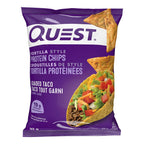 Quest Nutrition Chili Lime Flavour Tortilla Style Protein Chips, High Protein, Baked, Not Fried, Gluten Free, 1g Sugar, 4g Carbs, 8ct