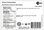 Yupik Organic Raw Pumpkin Seeds, No Shell, 1 kg, Gluten-Free, Non-GMO, Kosher, Vegan, Shelled Pepitas, Salt-Free, Plant-Based Protein, Source of Fiber, Healthy Snacks, Ideal for Baking & Topping