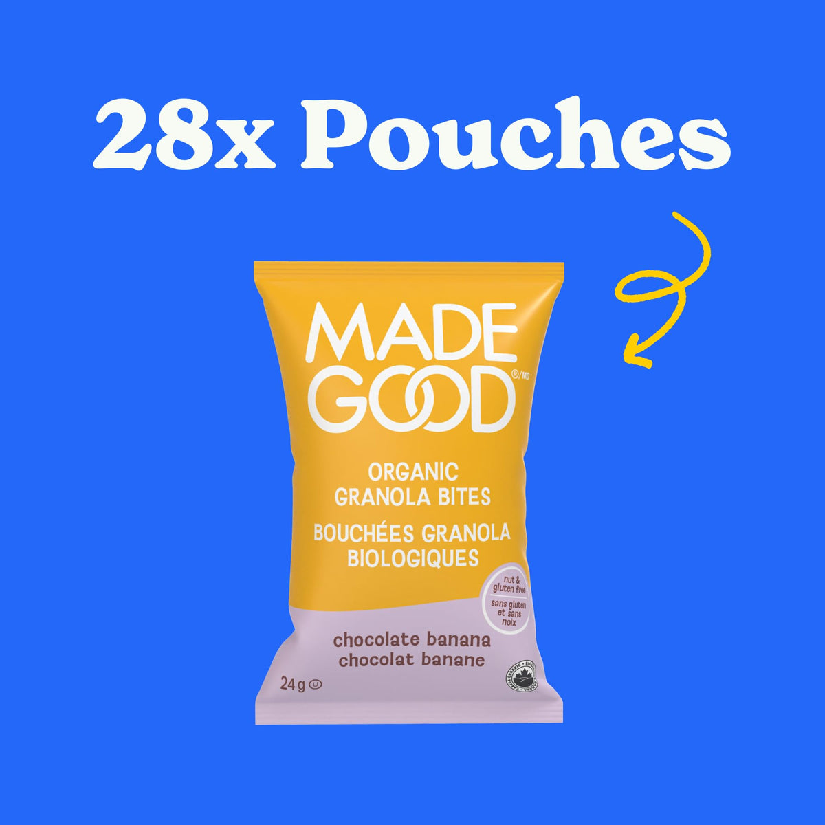 MadeGood Granola Bites Chocolate Chip and Strawberry Variety 28-Pack