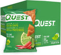 Quest Nutrition Chili Lime Flavour Tortilla Style Protein Chips, High Protein, Baked, Not Fried, Gluten Free, 1g Sugar, 4g Carbs, 8ct