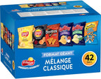 Frito-Lay Variety Pack (Lay's Classic, Lay's Bar-B-Q, Doritos Nacho Cheese, Ruffles All Dressed, Ruffles Sour Cream & Onion, Cheetos Puffs), 42 bags x 28g, Chips Snack Box