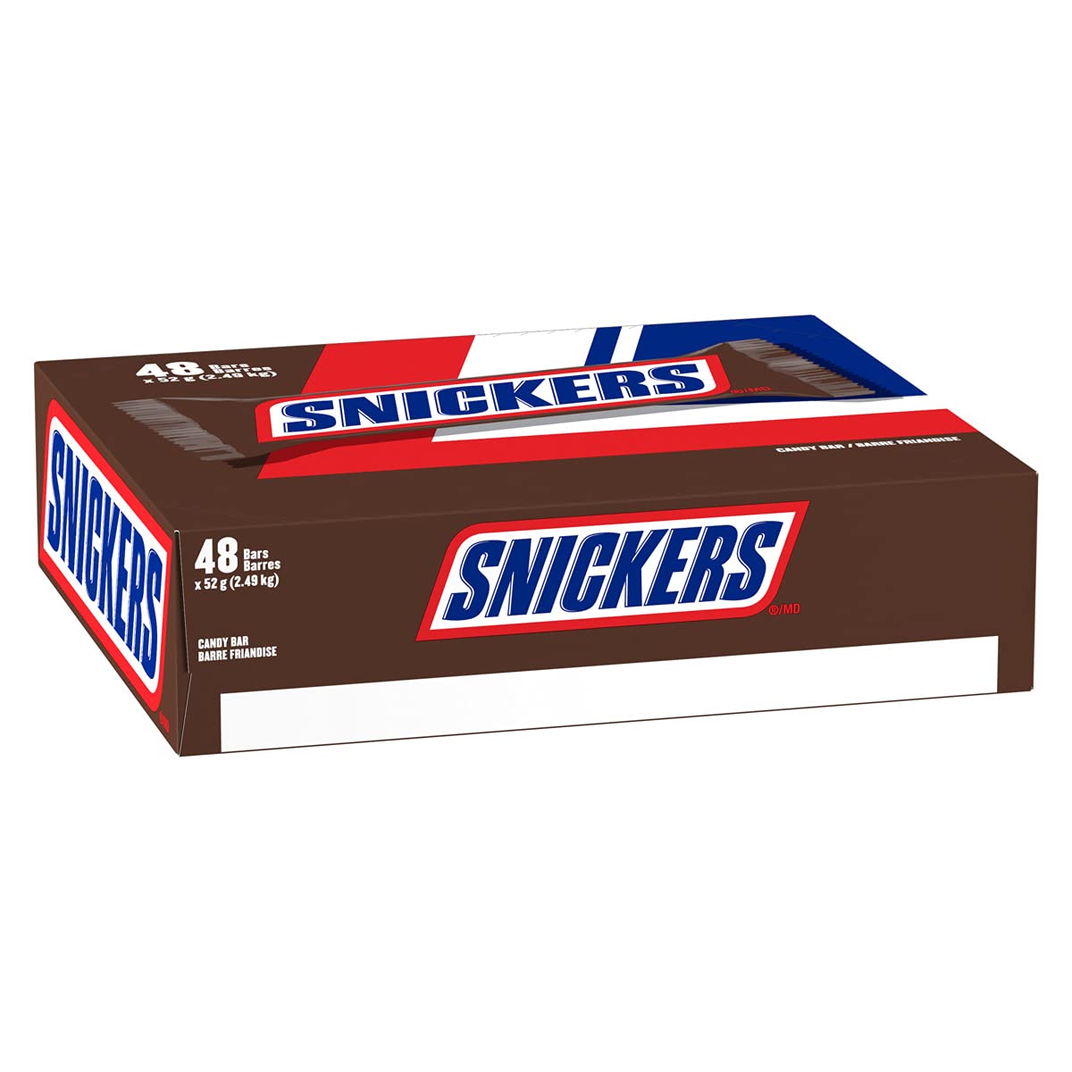 SNICKERS, Peanut Milk Chocolate Candy Bars, 4 Full Size Bars, 208g