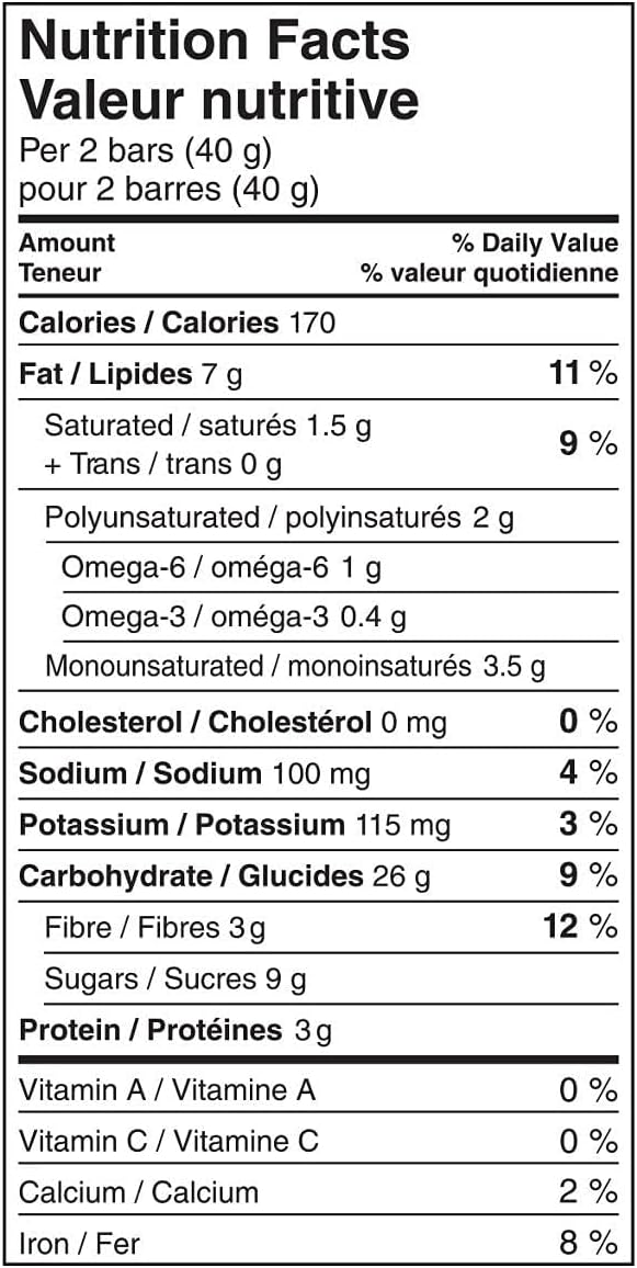 Kashi 7 Grain with Quinoa Crunchy Bars, Chocolate Chip Chia, 200g, 10 bars, 200 grams