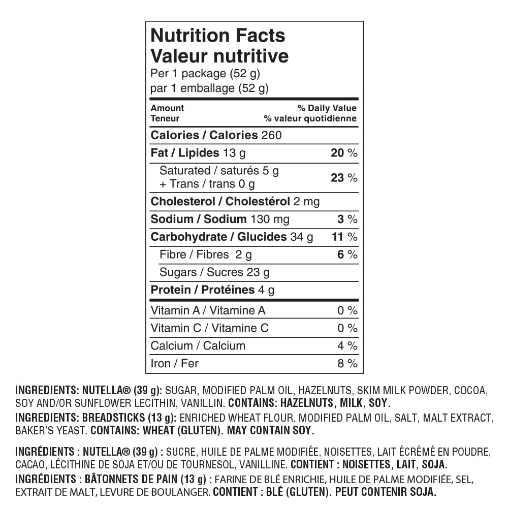 NUTELLA B-READY Wafer Snack Bars - Pack of 15 Bars - 330 g