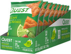 Quest Nutrition Chili Lime Flavour Tortilla Style Protein Chips, High Protein, Baked, Not Fried, Gluten Free, 1g Sugar, 4g Carbs, 8ct