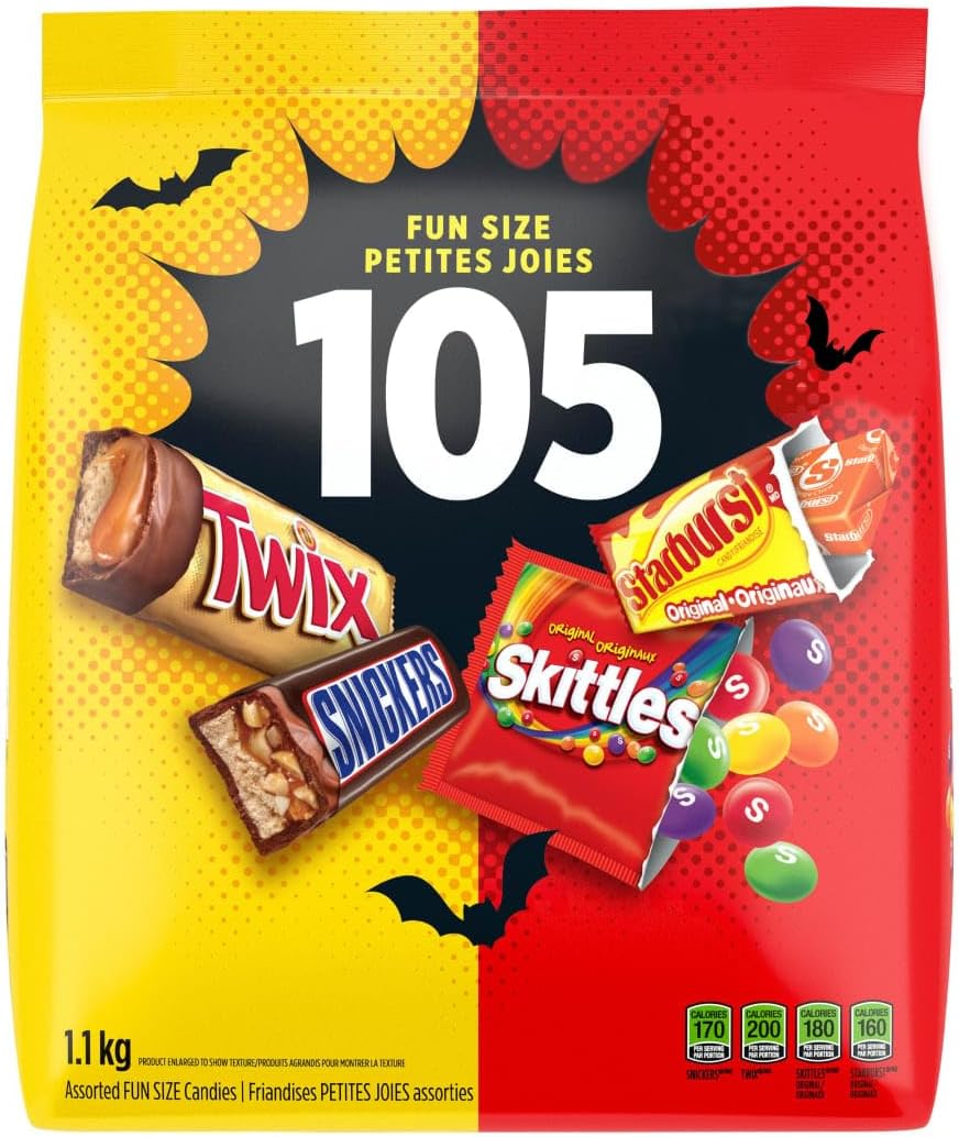 MARS, Halloween Chocolate and Candy Fun Size Mixed Pack, 105 count