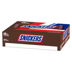 SNICKERS, Peanut Milk Chocolate Candy Bars, 4 Full Size Bars, 208g
