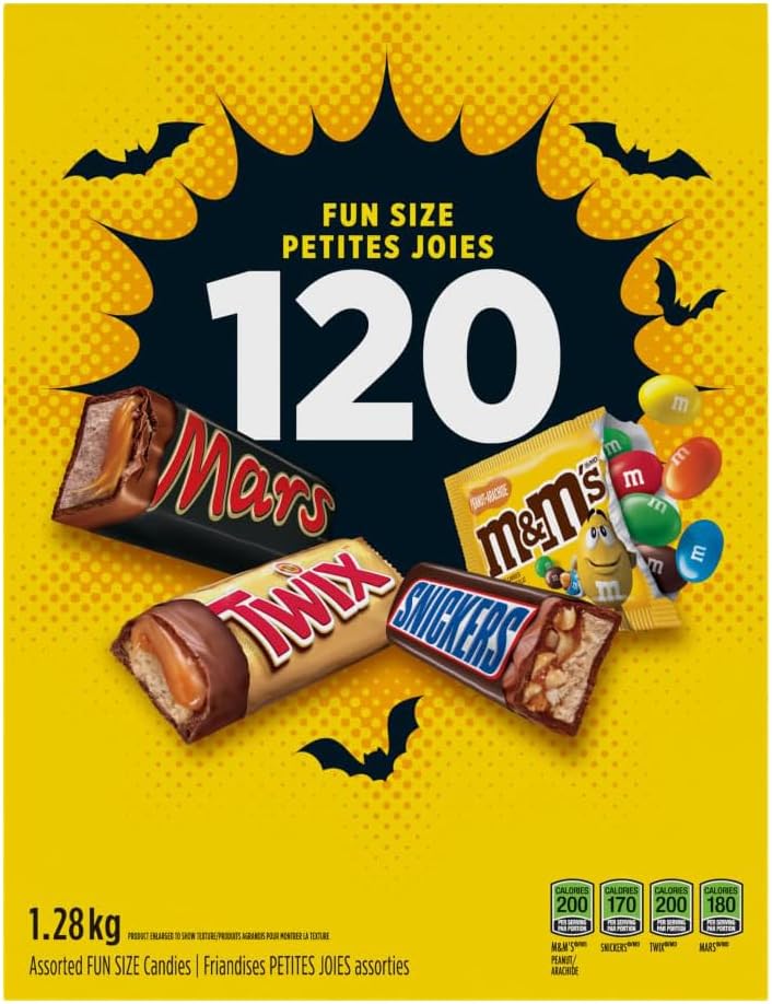 MARS Variety, Halloween Chocolate Candy, Assorted Fun Size, 120 Count