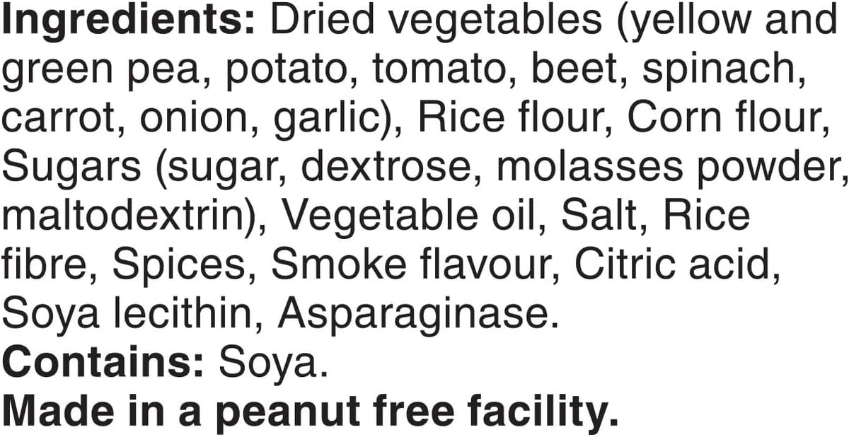 Dare Veggie Crisps Barbecue - Crunchy, Popped Snacks Made with Real Vegetables like Yellow and Green Peas, Tomatoes, and Carrots 100g Pack