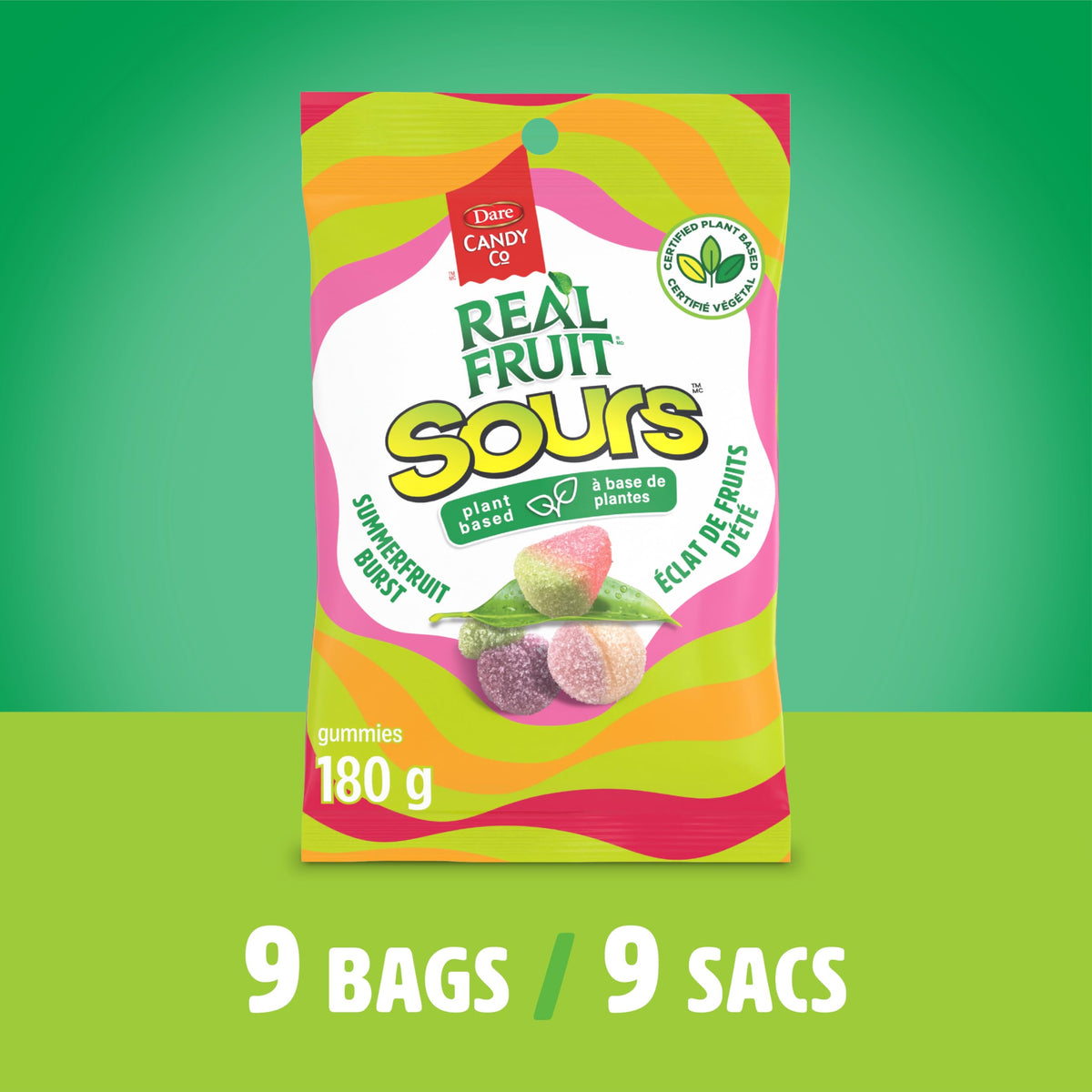 REALFRUIT Superfruits Gummy Candy - Made with Real Fruit, Vegan, Gluten & Peanut-Free Snack for Adults and Children, Proudly Canadian Company, Cranberry, Black Currant, Blueberry and Blackberry, 180g