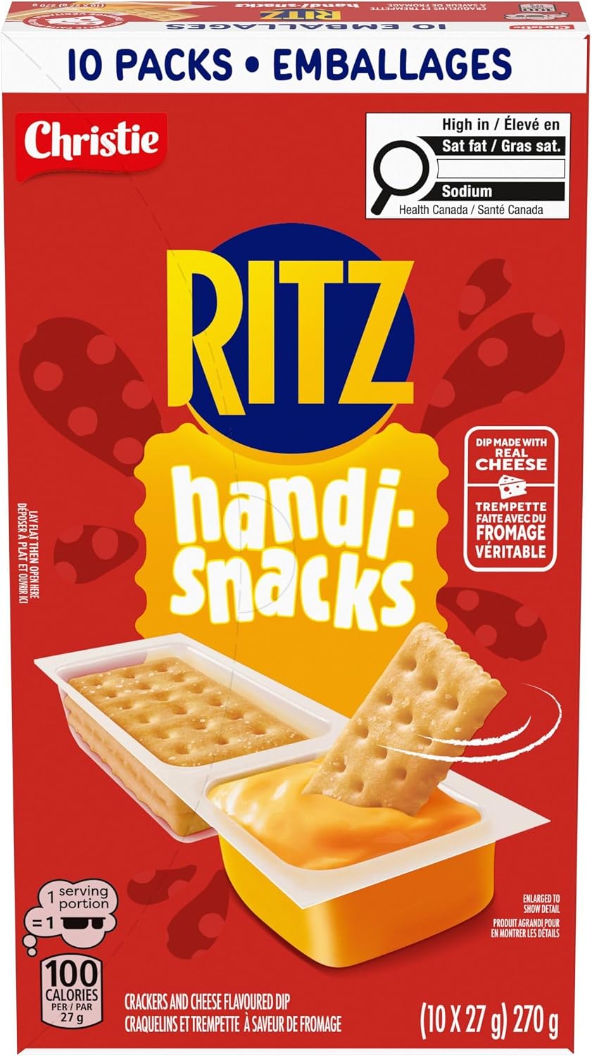 Ritz Handi Snacks, Crackers, Individually Wrapped, 27 g (Pack of 10)