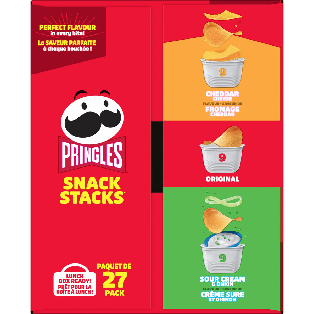 Pringles Snack Stacks Variety Pack Potato Crisps Chips 27 Count (27 x 19 g)