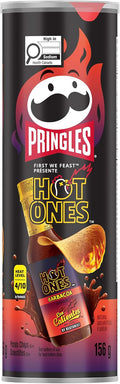 Pringles® Hot Ones Los Calientes Barbacoa Flavour Potato Chips 156g