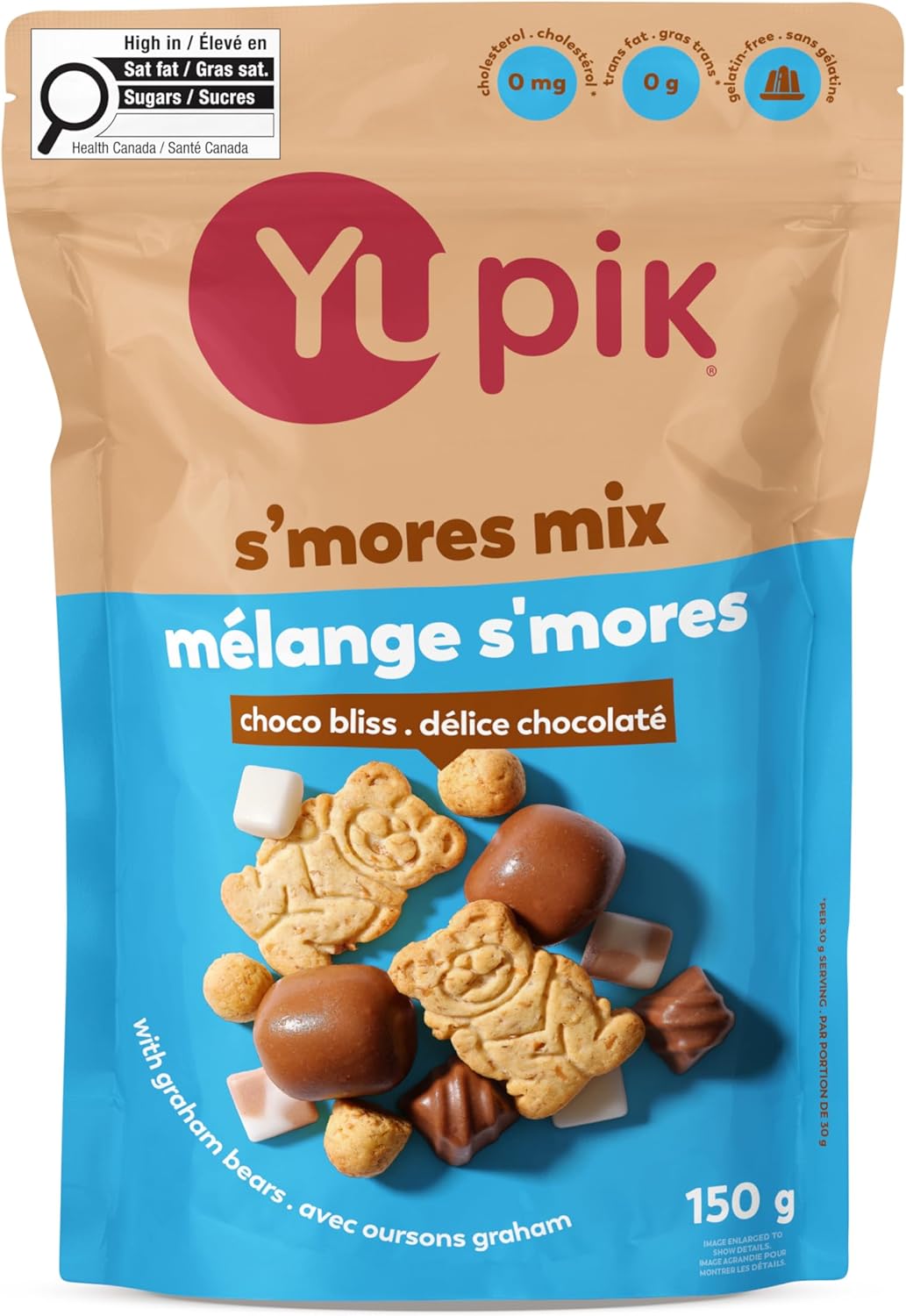 Yupik S'mores Mix, 150 g, Chocolatey Delight, Blend of Marshmallows, Chocolate Chunks & Crunchy Graham Bear Crackers, Sweet Snack, Campfire Treat, Party Snack