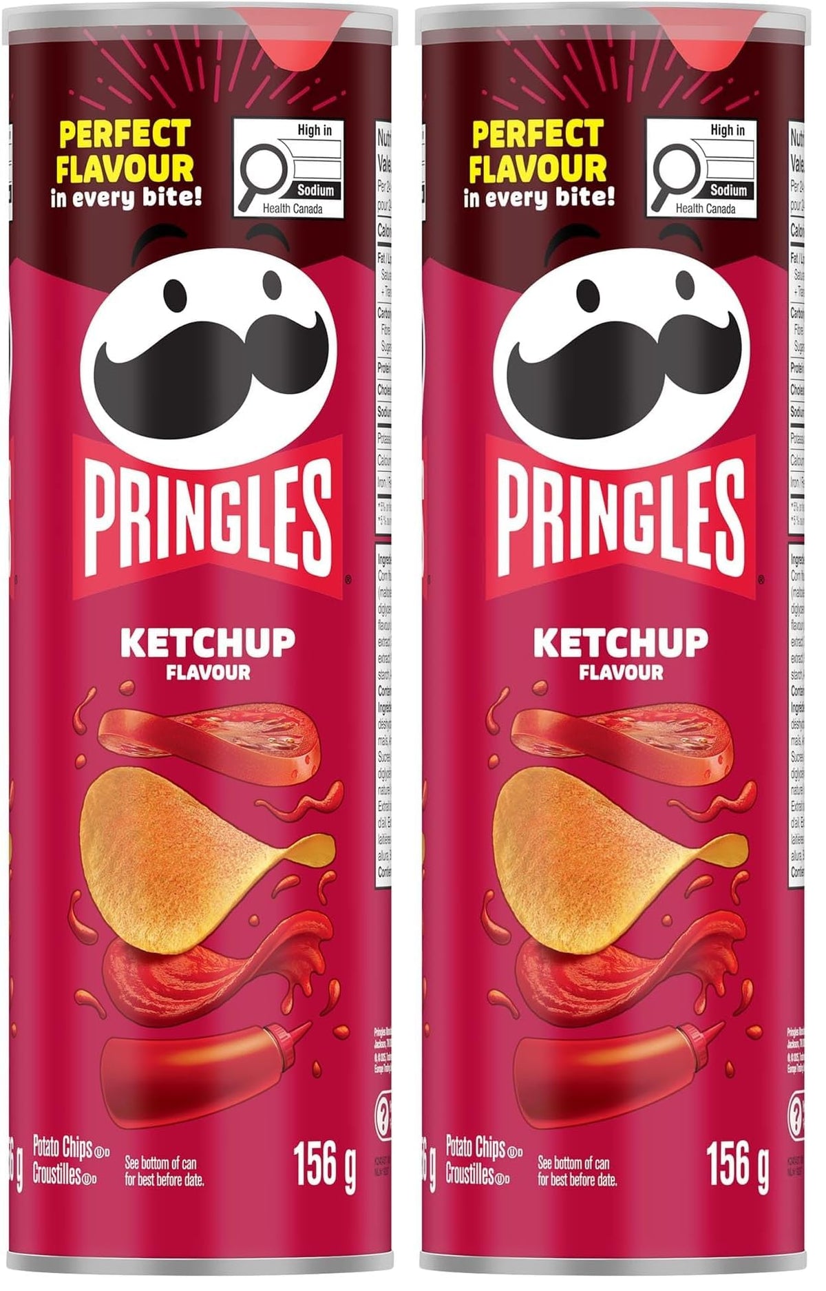Pringles Salt and Vinegar Chips, 156 Grams