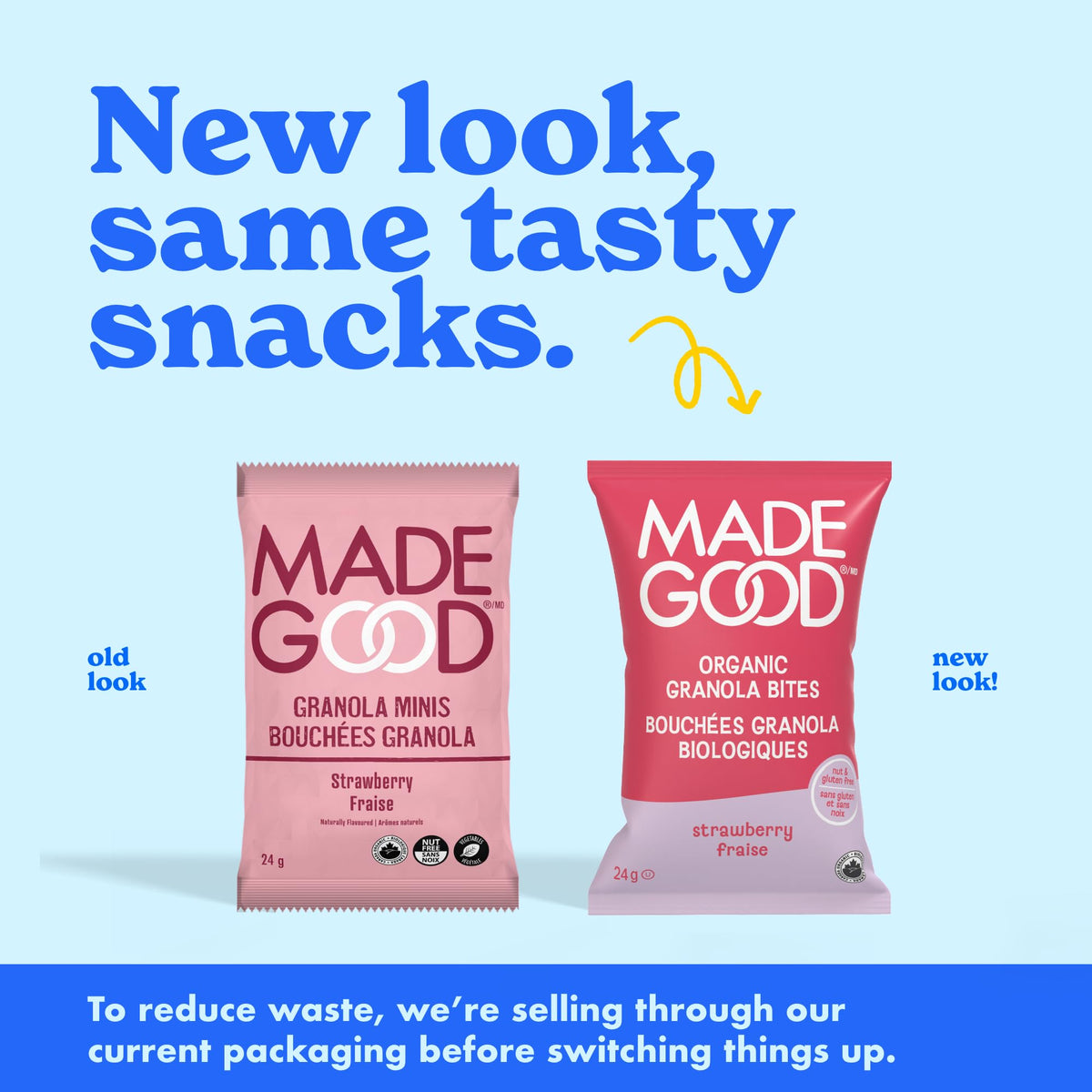 MadeGood Granola Bites Chocolate Chip and Strawberry Variety 28-Pack