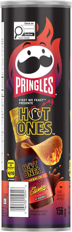 Pringles® Hot Ones Los Calientes Barbacoa Flavour Potato Chips 156g