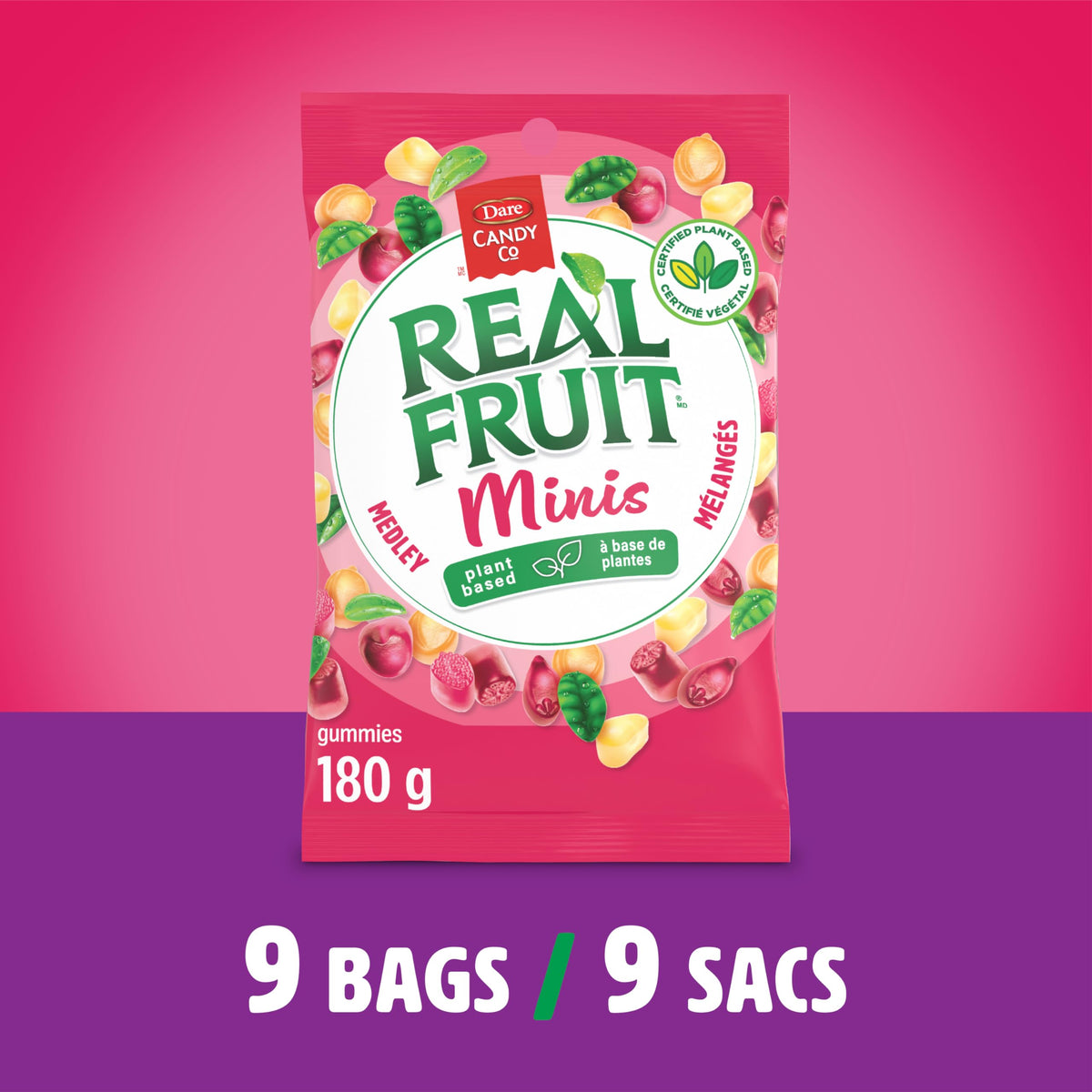 REALFRUIT Superfruits Gummy Candy - Made with Real Fruit, Vegan, Gluten & Peanut-Free Snack for Adults and Children, Proudly Canadian Company, Cranberry, Black Currant, Blueberry and Blackberry, 180g
