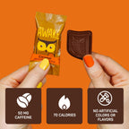 AWAKE - Caffeinated Chocolate Bites - Caramel Milk Chocolate, 50 Count - 50mg Caffeine - Individually Wrapped Energy Bites - Coffee Alternative - Fairtrade, Gluten Free, Non GMO - 0.48oz