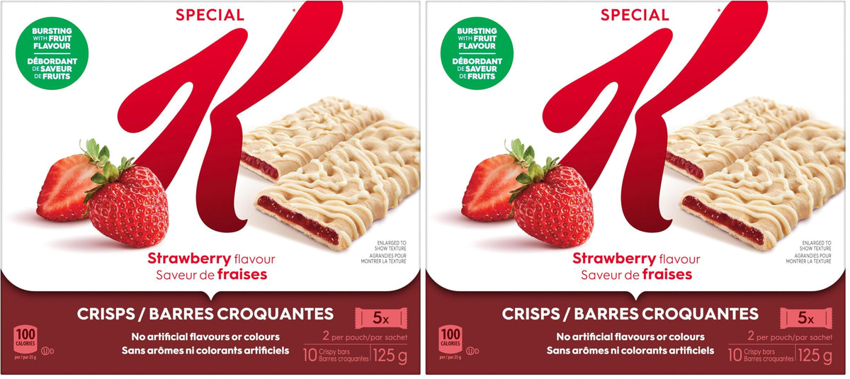 Special K Fruit Crisps, Strawberry Flavour Caddy, 24 Bars, 300 Grams