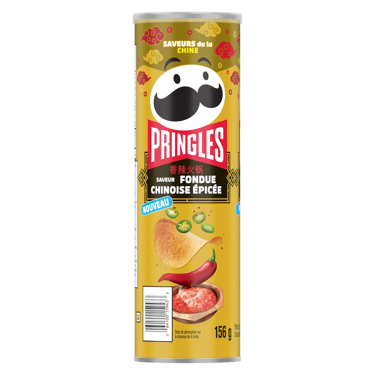 Pringles® Spicy Hot Pot Flavour Potato Chips 156g