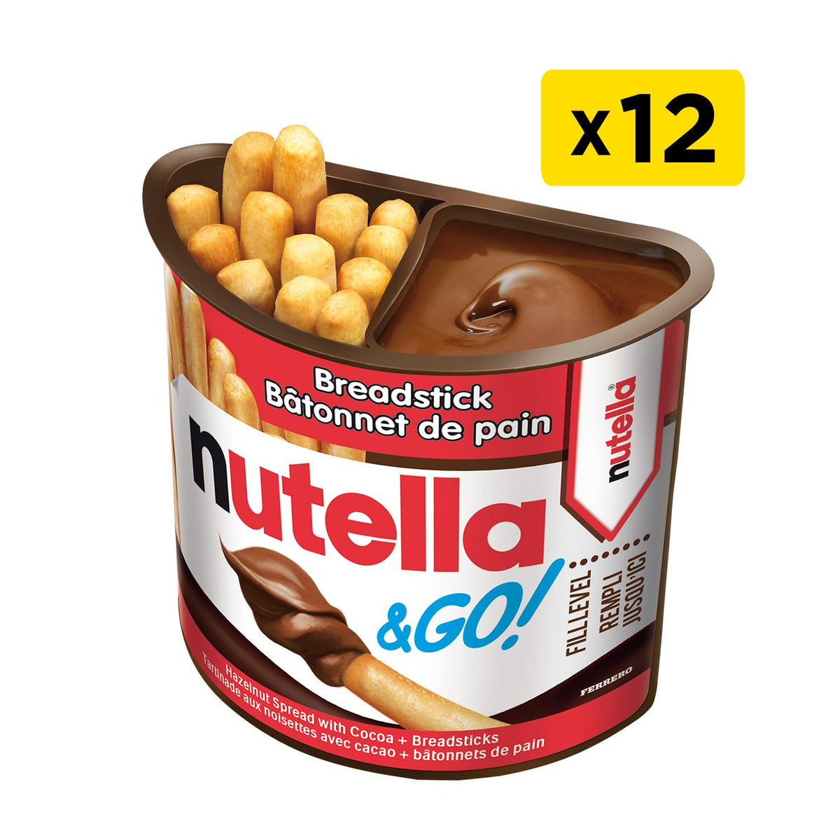 NUTELLA B-READY Wafer Snack Bars - Pack of 15 Bars - 330 g