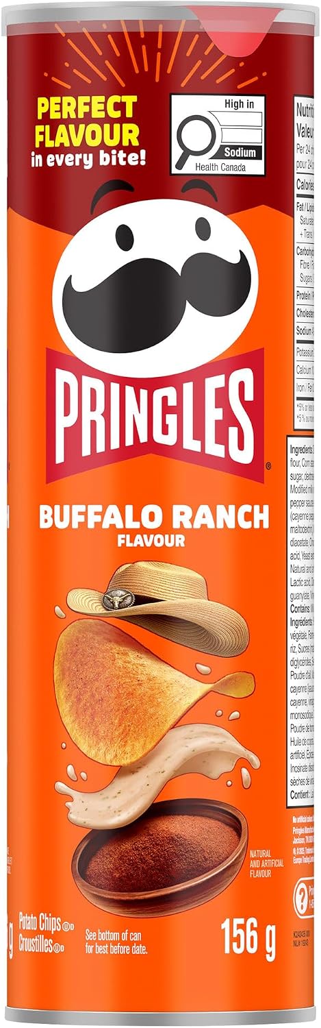 Pringles Buffalo Ranch Chips, 156 Grams