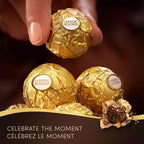 FERRERO ROCHER Fine Hazelnut Milk Chocolates - 3-Piece 37.5 g Pack x 12