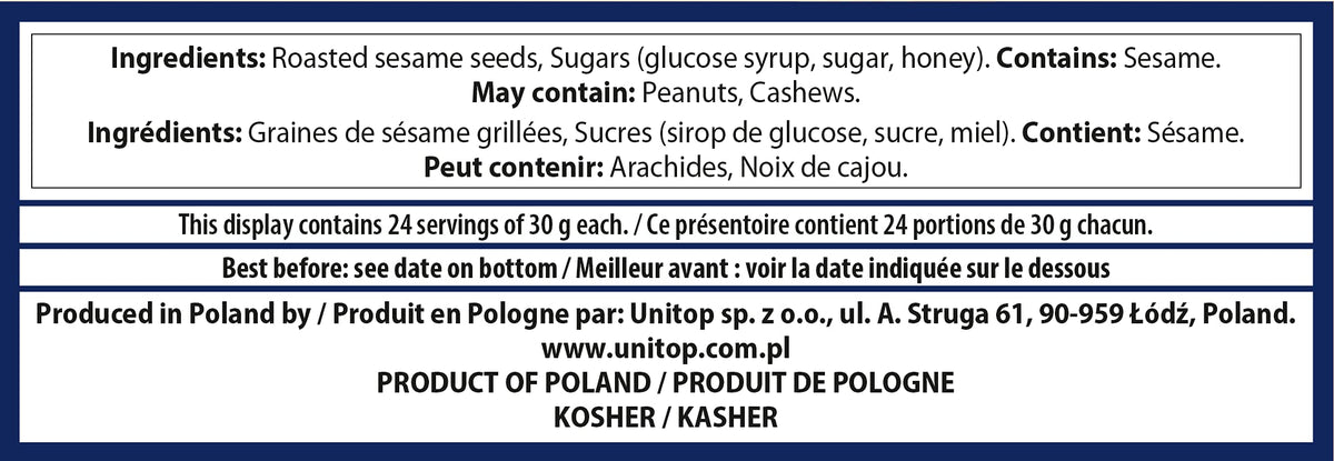 Sesame Snaps, Classic, 24 Pack, 720g