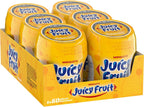 JUICY FRUIT, Fruit Flavoured Chewing Gum, 60 Pieces, 6 Bottles