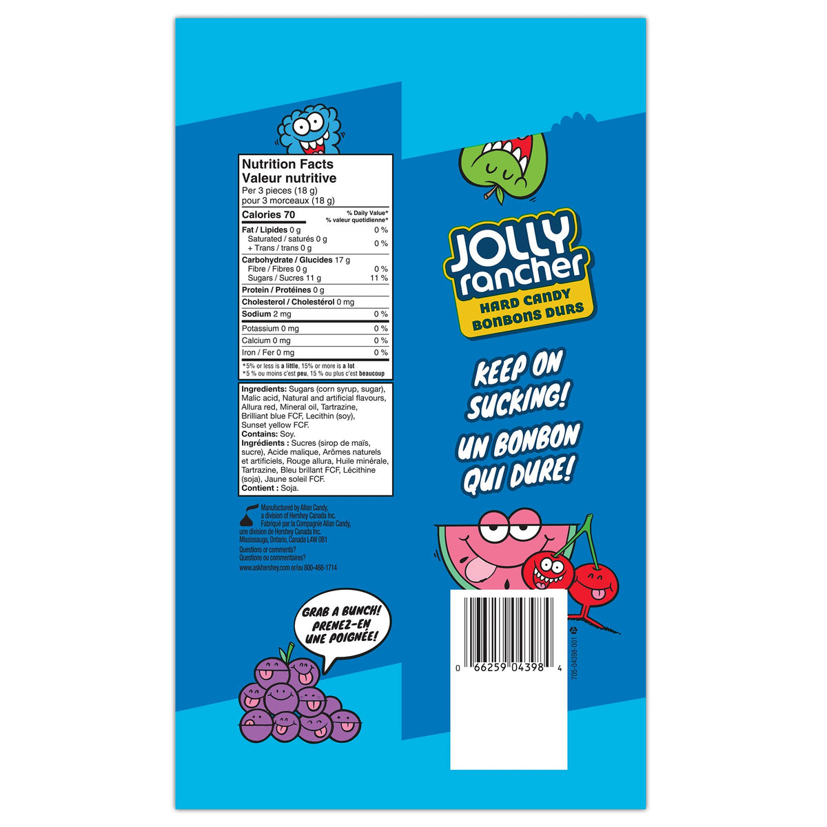 JOLLY RANCHER Fruity Hard Candy Variety Pack, Bulk Bag, 360 Count, 2.26 kg