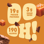 Pure Protein Bars - Nutritious, Gluten Free bar, made with Whey protein blend - low sugar, protein snack. Deliciously satisfying. Made in Canada, Chocolate Peanut Caramel (Pack of 6)