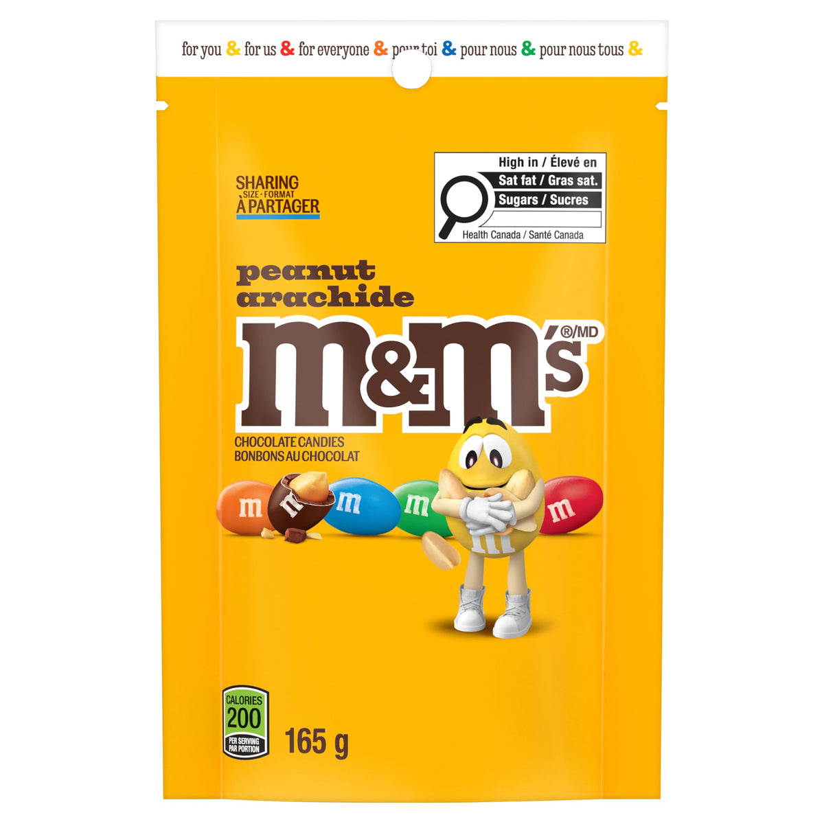 M&M’S Peanut Milk Chocolate Candy, Celebration Size Share Bag, 1kg – Bulk Party Candy for Sharing, Events, Movie Nights & Holidays