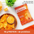 Quest Nutrition Chili Lime Flavour Tortilla Style Protein Chips, High Protein, Baked, Not Fried, Gluten Free, 1g Sugar, 4g Carbs, 8ct