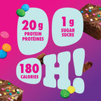 Pure Protein Bars - Nutritious, Gluten Free bar, made with Whey protein blend - low sugar, protein snack. Deliciously satisfying. Made in Canada, Chocolate Peanut Caramel (Pack of 6)