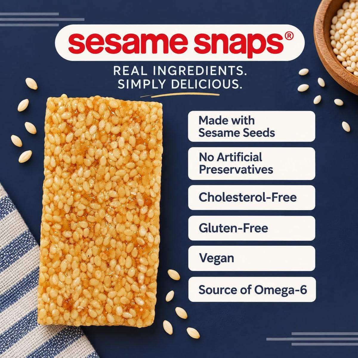 Sesame Snaps, Classic, 24 Pack, 720g