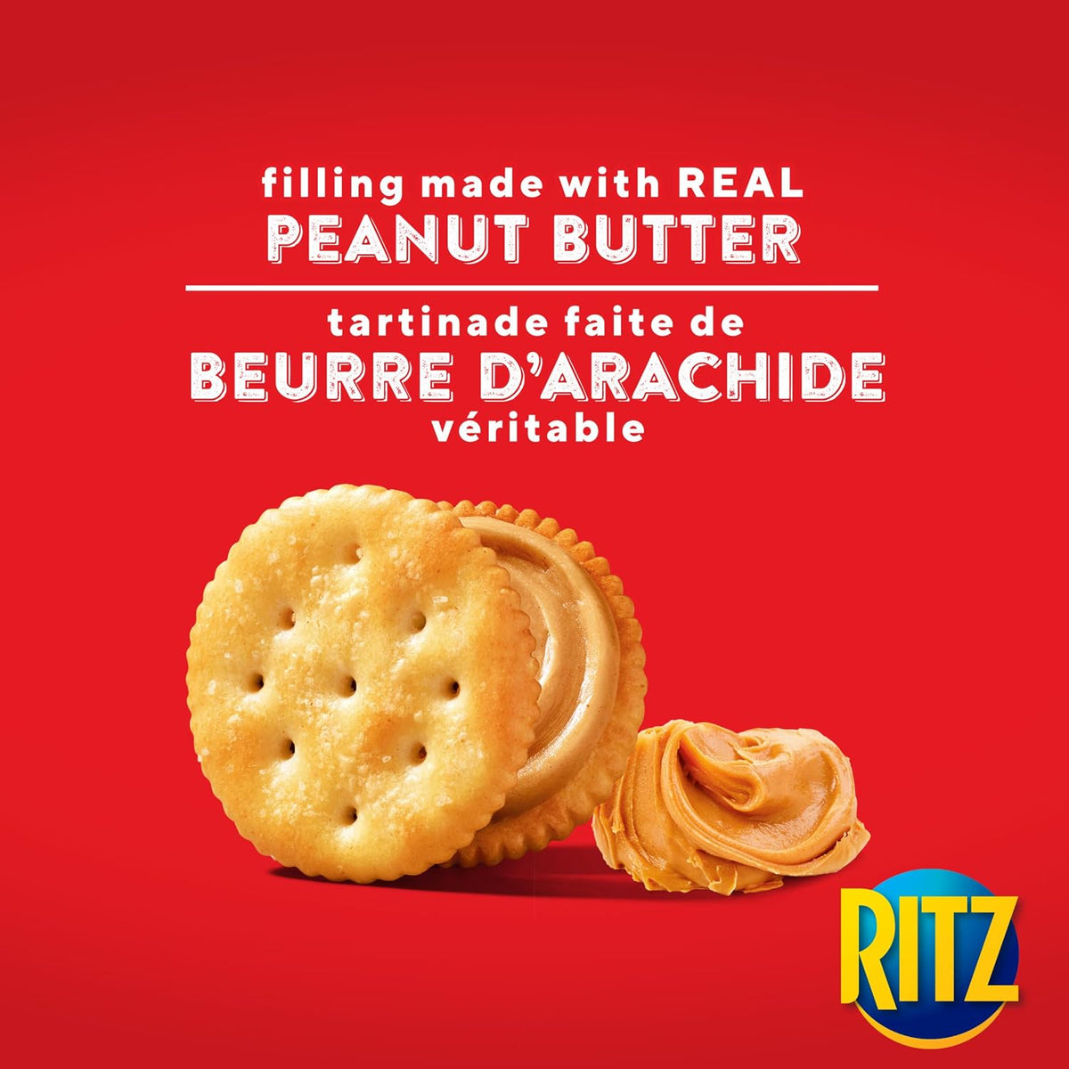 Ritz Snackwiches, Cheese Flavoured, Real Peanut Butter Crackers, 1.23 kg
