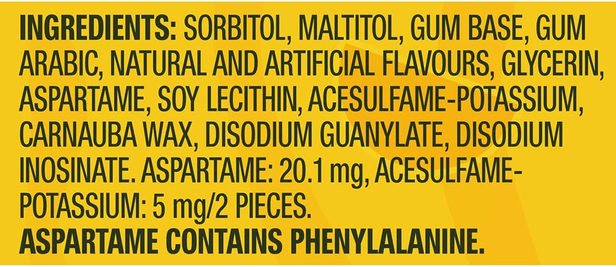 JUICY FRUIT, Fruit Flavoured Chewing Gum, 60 Pieces, 6 Bottles