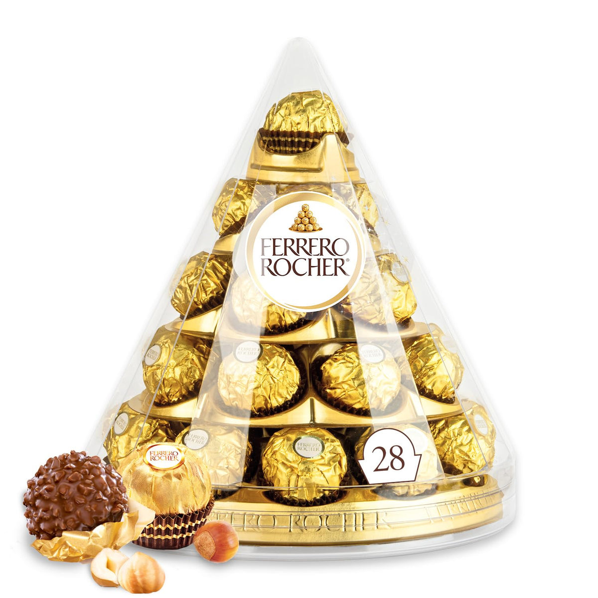 FERRERO ROCHER Fine Hazelnut Milk Chocolates - 3-Piece 37.5 g Pack x 12